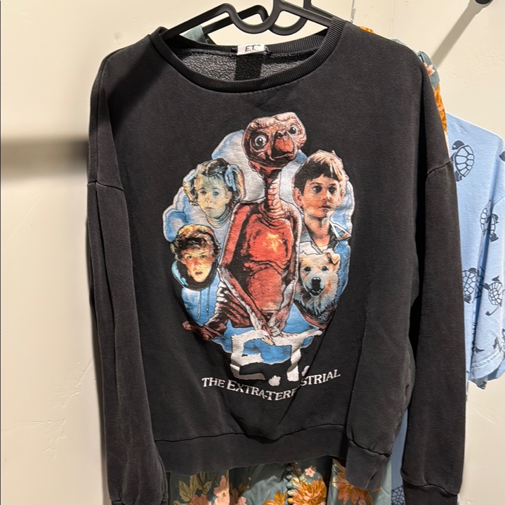 Black E.T. Graphic Sweatshirt